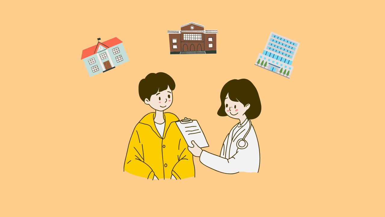 内科検診　中学校 